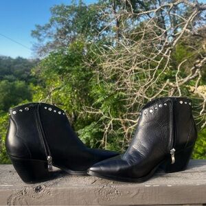 Marc Fisher Studded Black Ankle Boots